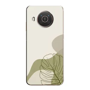 Силконовий чохол з принтом в квітах на Nokia X20 (Зелена монстера дизайн)