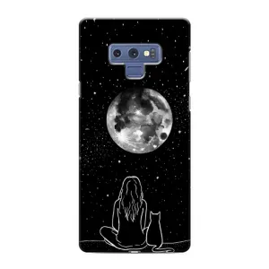 Чехол с рисунком кот на Samsung Galaxy Note 9 (Девушка с котом)