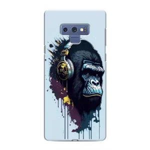 Чехол с Обезьянами Samsung Galaxy Note 9 - (AlphaPrint) (Горилла в наушниках)