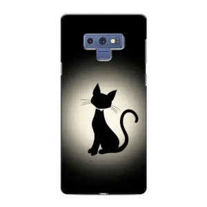 Чехол с принтом для Samsung Galaxy Note 9 (AlphaPrint) Модные коты (Силуэт котика)