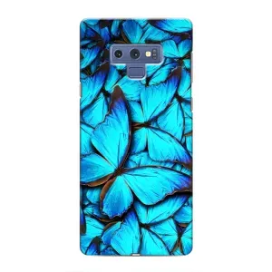 Чехол с принтом для Самсунг Галакси Ноут 9 - (Прикольные) (AlphaPrint) (Синие бабочки)