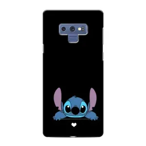 Чехол с принтом Стич на Samsung Galaxy Note 9 (Стич на черном)