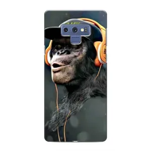 Чехол с Обезьянами Samsung Galaxy Note 9 - (AlphaPrint) (В наушниках)