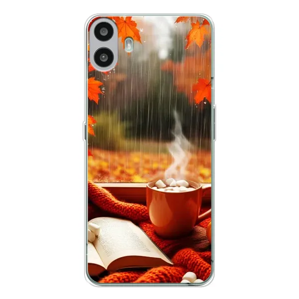 Чехол с принтом «Кофе и дождь» для Nothing CMF Phone 1