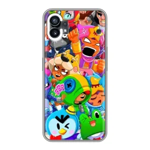 Чехол с принтом «Герои Бравл Старс» для Nothing Phone 1