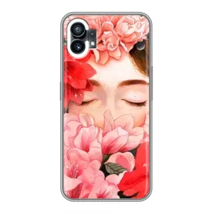 Чехлы (ART) Цветы на Nothing Phone 1 (VPrint) (Очі в квітах)
