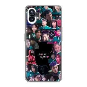 Чохол Гра в кальмара для Nothing Phone 1 (Колаж Гра кальмара)