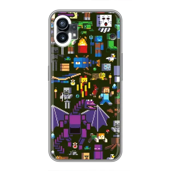 Чохол з принтом «Колаж Майнкрафт» для Nothing Phone 1
