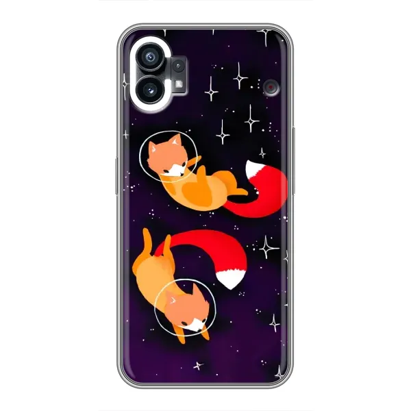Чехол с принтом «Лисички космонавты» для Nothing Phone 1