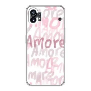 Чохол з розовим принтом для Nothing Phone 1 (Аморе любов)