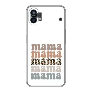 Чохол з принтом «Текстовий колаж мама» для Nothing Phone 1