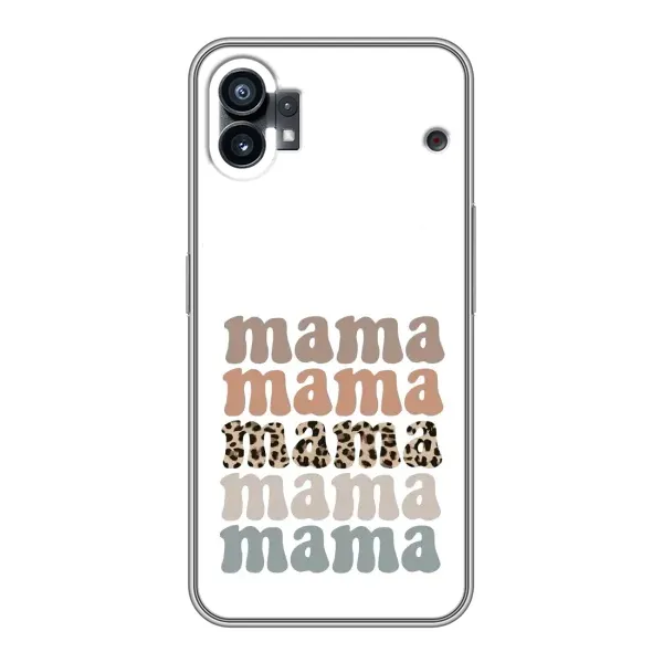 Чохол з принтом «Текстовий колаж мама» для Nothing Phone 1