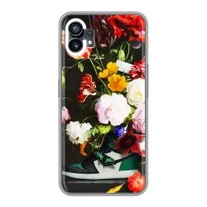 Чохол з принтом «Nike цветы» для Nothing Phone 1