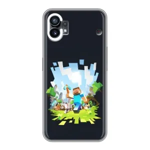 Чохол з принтом «персонажі Minecraft» для Nothing Phone 1