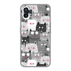 Чохол з принтом «Мальовані котики» для Nothing Phone 1