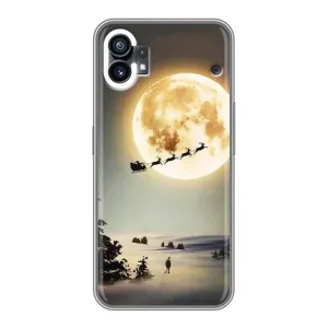 Новорічні, Святкові Чохли для Nothing Phone 1 - 2024 год (Санта на місяці)