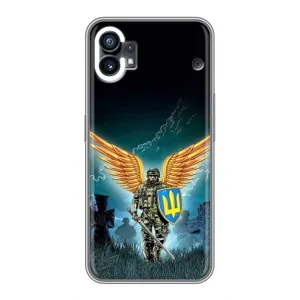 Чехлы с картинкой ЗСУ для Nothing Phone 1 (AlphaPrint) (Солдат ЗСУ)