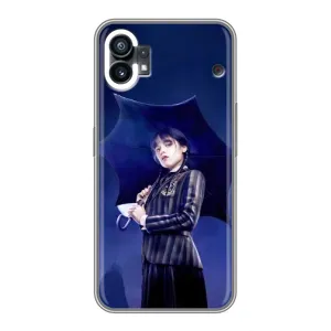 Чохли Венсдей на Nothing Phone 1 Уенсдей (AlphaPrint) (Венздей з парасолькою)