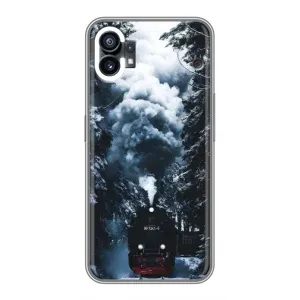 Новорічні, Святкові Чохли для Nothing Phone 1 - 2024 год (Зимовий потяг)