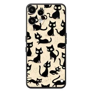 Чехол с рисунком кот на Nothing Phone (3a) Lite (Черные коты)