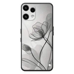 Чехол с принтом «Черные цветы» для Nothing Phone (3a) Lite