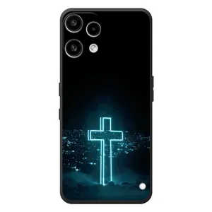 Чехол для Nothing Phone (3a) Lite (AlphaPrint) - (Христианские) (Крест и город)