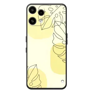 Силиконовый чехол с принтом в цветах на Nothing Phone (3a) Lite (Желтая монстера арт)