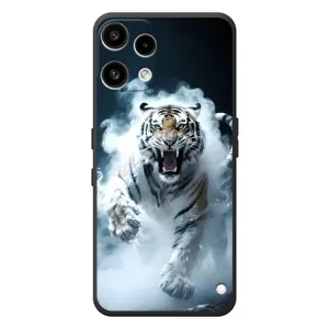 Чехол с картинкой «Хищники» для Nothing Phone (3a) Lite (Белый тигр в дыму)