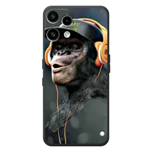 Чохол з Мавпами Nothing Phone (3a) Lite - (AlphaPrint) (В навушниках)