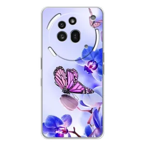 Чехлы с Цветами для Nothing Phone (3a) Pro (VPrint) (Бабочка на цветочке)
