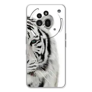 Чехлы с картинками животных Nothing Phone (3a) Pro (Белый Тигр)