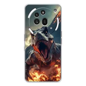 Чехол с картинкой «Хищники» для Nothing Phone (3a) Pro (Огненный динозавр)