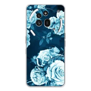 Чехлы (ART) Цветы на Nothing Phone (3a) Pro (VPrint) (Голубые Бутоны)