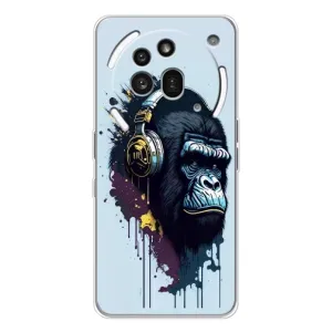 Чехол с принтом «Горилла в наушниках» для Nothing Phone (3a) Pro
