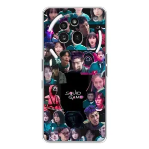 Чехол Гра в кальмара для Nothing Phone (3a) Pro (Коллаж Игра кальмара)