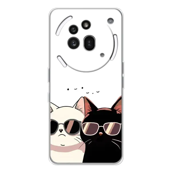Чохол з принтом «Коти в окулярах» для Nothing Phone (3a) Pro