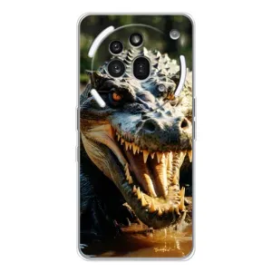 Чехол с картинкой «Хищники» для Nothing Phone (3a) Pro (Опасный крокодил)