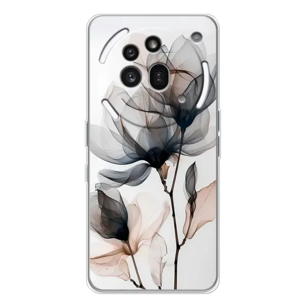 Чехол с принтом «Цветы на белом» для Nothing Phone (3a) Pro