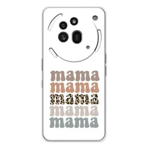Чехол с принтом «Текстовый коллаж мама» для Nothing Phone (3a) Pro