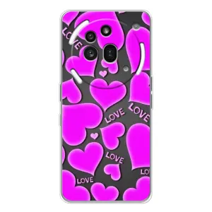 Чехлы для любимой на Натинг Фон (3а) Про (VPrint) (Pink hearts)