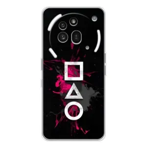 Чехол Гра в кальмара для Nothing Phone (3a) Pro (Символы Игра кальмара)