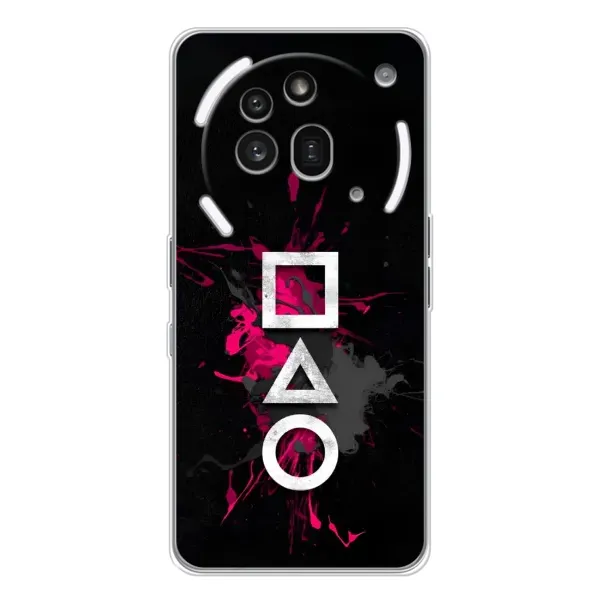 Чехол с принтом «Символы Игра кальмара» для Nothing Phone (3a) Pro Чехол с принтом «Символы Игра кальмара» для Nothing Phone (3a) Pro