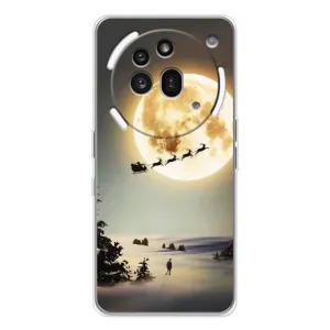 Новогодние, Праздничные Чехлы для Nothing Phone (3a) Pro - 2024 год (Санта на луне)