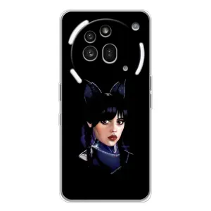 Чехлы Венсдей на Nothing Phone (3a) Pro Уэнсдей (AlphaPrint) (серьезная Уэнздей)