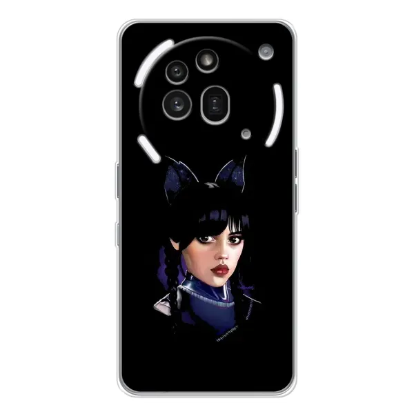 Чехол с принтом «серьезная Уэнздей» для Nothing Phone (3a) Pro Чехол с принтом «серьезная Уэнздей» для Nothing Phone (3a) Pro