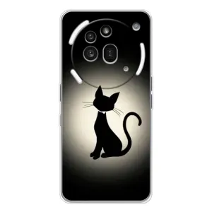 Чохол з принтом для Nothing Phone (3a) Pro (AlphaPrint) Модні коти (Силует котика)