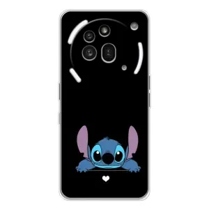 Чехол с принтом Стич на Nothing Phone (3a) Pro (Стич на черном)