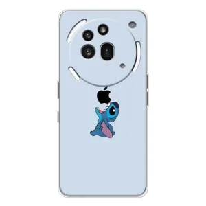 Чехол с принтом Стич на Nothing Phone (3a) Pro (Stitch apple)