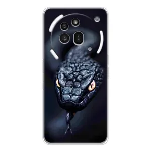 Чехол с картинкой «Хищники» для Nothing Phone (3a) Pro (Черная змея)