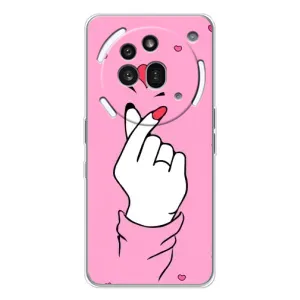 Чехол с принтом для Nothing Phone (3a) Pro (AlphaPrint - Знак сердечка)